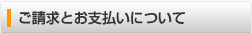 ご請求とお支払いについて